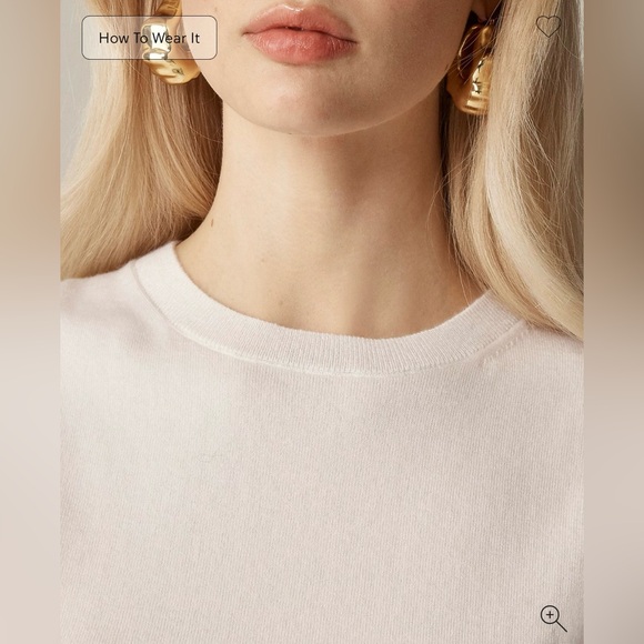 J.Crew Featherweight cashmere-blend cropped sweater shell in jet black - Picture 5 of 11